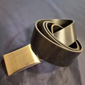 Danier Men's Leather Belt With Solid Brass Buckle